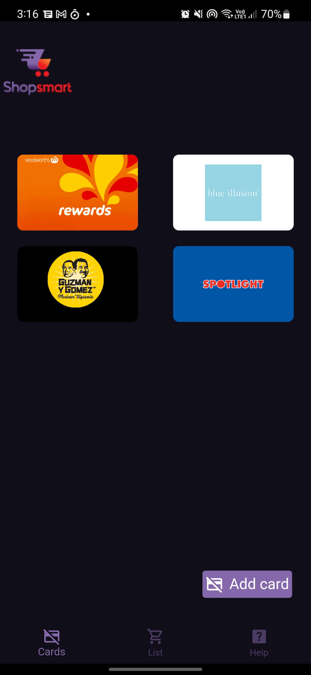 Shopsmart app - Smart Wallet